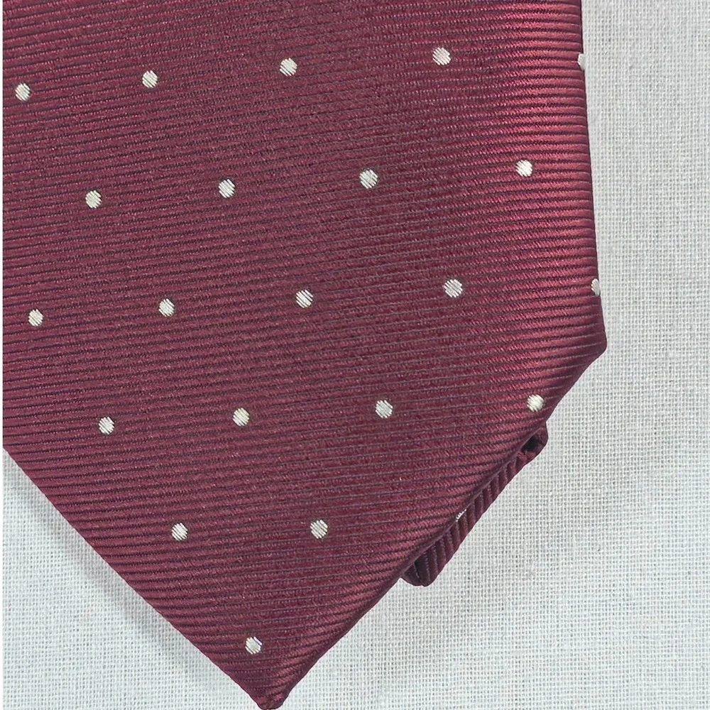 Tayion Mens Tie One Size Dark Red Kappa Alpha Polka Dot Necktie NWT